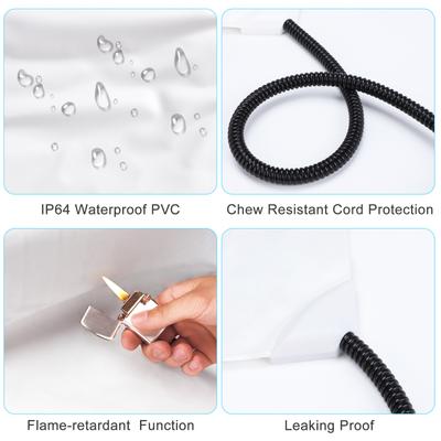 Show full view: Invenho Waterproof Heated Cat & Dog Bed with Timer, Grey, 19.7 x 27.5 x 1-in slide 7 of 8