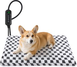 Invenho Waterproof Heated Cat & Dog Bed with Timer, Grey, 19.7 x 27.5 x 1-in