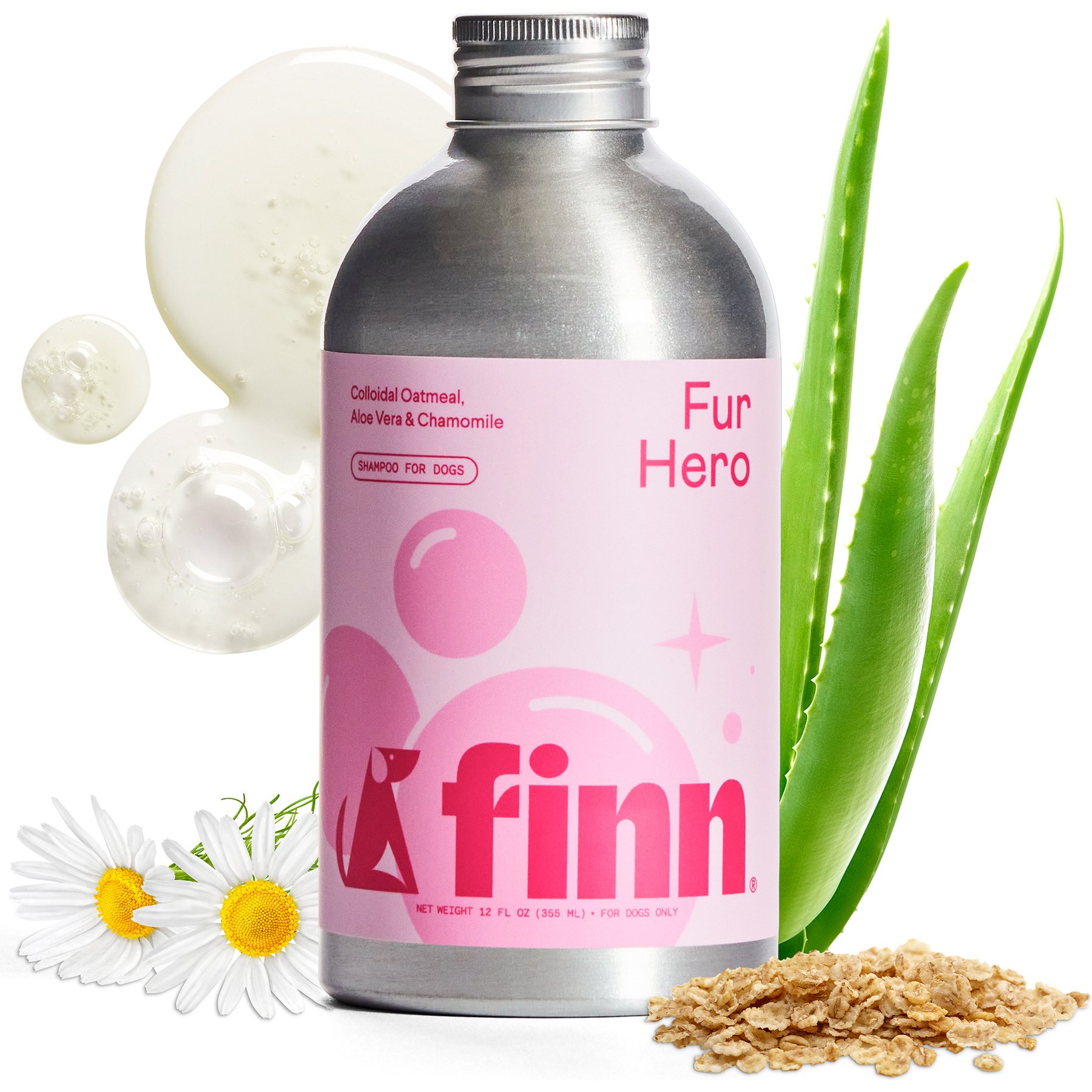Finn Fur Hero Soothing Oatmeal Dog Shampoo, 12-fl oz bottle