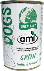 Ami Green Lentils & Broccoli Vegan Wet Dog Food, 14-oz can, case of 12