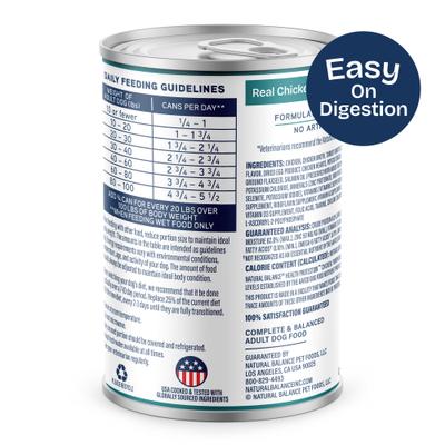 Show full view: Natural Balance Health Protection Chicken, Pumpkin & Brown Rice Stew Wet Dog Food, 12.5-oz can, case of 6 slide 4 of 11