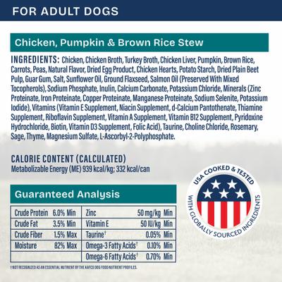 Show full view: Natural Balance Health Protection Chicken, Pumpkin & Brown Rice Stew Wet Dog Food, 12.5-oz can, case of 6 slide 8 of 11