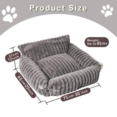 Show full view: Kylinsure Sofa Dog & Cat Bed with Removable Washable Cover, Grey, Small slide 6 of 11