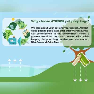 Show full view: ATIFBOP Poop Bags, Scented,150 count slide 5 of 10