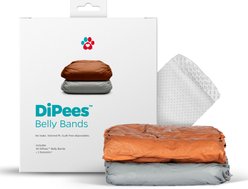 Pet Parents DiPees Belly Band Diapers & Disposable Male Dog Wraps & Extenders, Natural, Small, 30 count