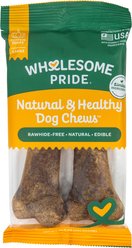Wholesome Pride Pet Treats Natural & Healthy Pumpkin Chew Dog Treat, Large, 2 count