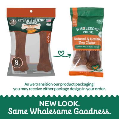 Show full view: Wholesome Pride Pet Treats Natural & Healthy Sweet Potato Chew Dog Treat, Medium, 2 count slide 9 of 11