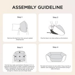 Bedsure Square Bolster Dog Bed, Brown, Medium Plus slide 2 of 8