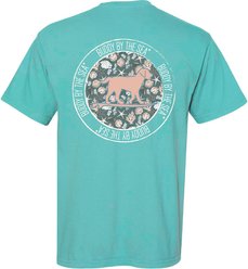 BUDDY BY THE SEA Coral Reef Circle Adult Unisex Short Sleeve Tee Shirt, Mint, Small