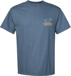 BUDDY BY THE LAKE Vintage Flag Dog Adult Unisex Short Sleeve Tee Shirt, Saltwater, Large slide 2 of 2