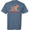 Show in main carousel: BUDDY BY THE SEA Vintage Flag Dog Adult Unisex Short Sleeve Tee Shirt, Saltwater, Large slide 1 of 2