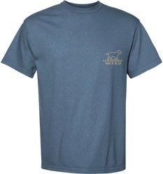 BUDDY BY THE SEA Vintage Flag Dog Adult Unisex Short Sleeve Tee Shirt, Saltwater, XX-Large slide 2 of 2