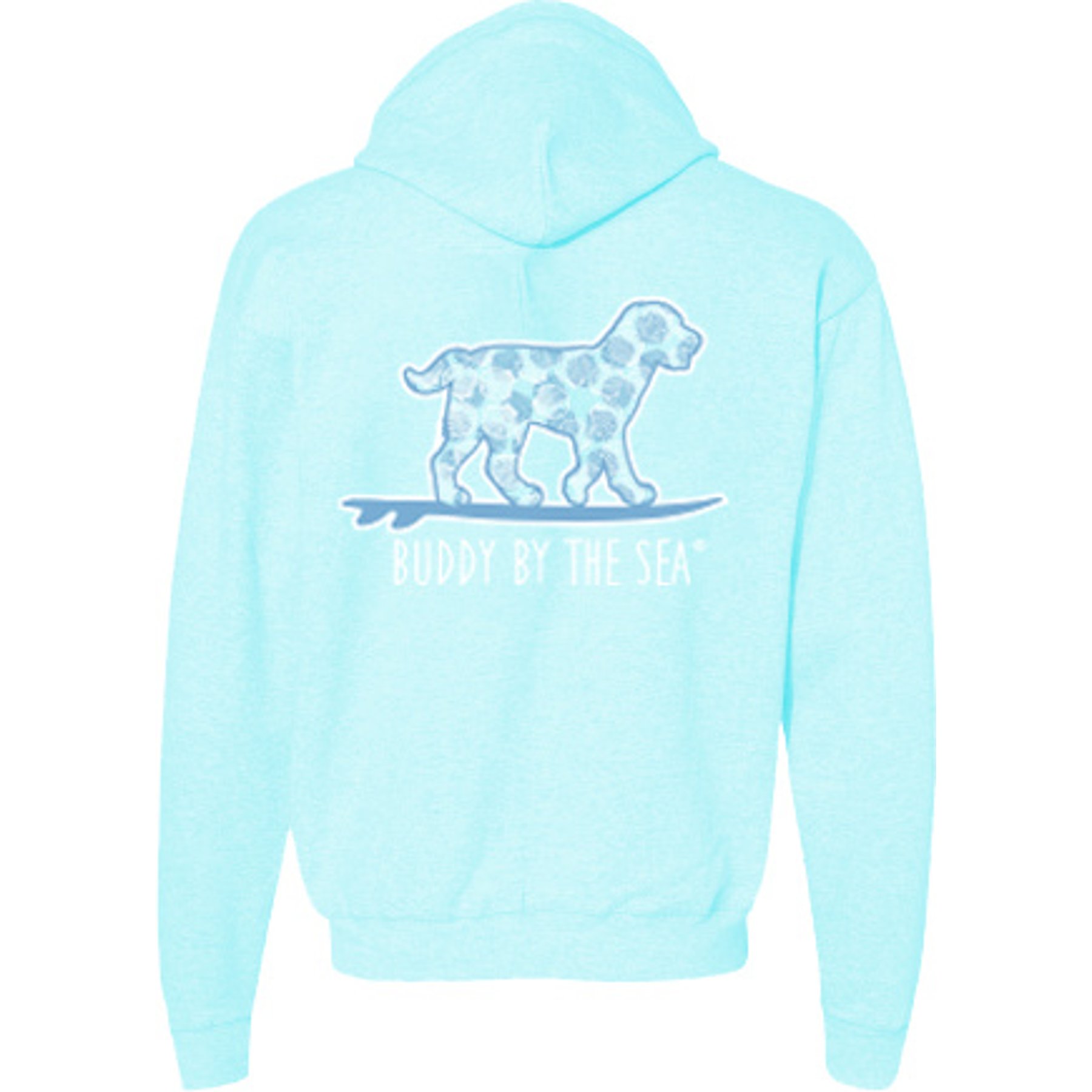 BUDDY BY THE SEA Treasure Island Unisex Full Zip Hoodie Sweatshirt, Minty, X-Large