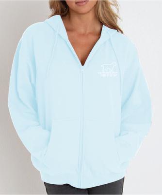 Show full view: BUDDY BY THE SEA Treasure Island Unisex Full Zip Hoodie Sweatshirt, Minty, Small slide 2 of 2