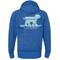 Show in main carousel: BUDDY BY THE SEA Cool Blue Unisex Hooded Pullover Burnout Sweatshirt, Royal, XX-Large slide 1 of 2