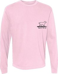 BUDDY BY THE SEA Pink Hibiscus Adult Unisex Long Sleeve Tee Shirt, Cotton Candy, XX-Large slide 2 of 2