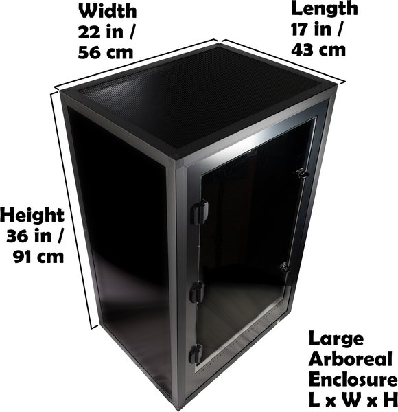 Show full view: Pangea PVC Enclosure Gecko Terrarium, Black, Large slide 2 of 9