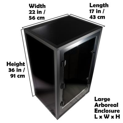 Show full view: Pangea PVC Enclosure Gecko Terrarium, Black, Large slide 2 of 10