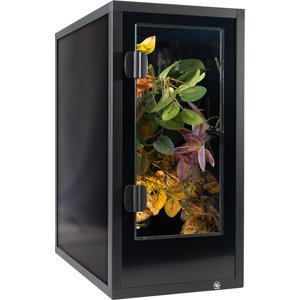 Pangea PVC Enclosure Gecko Terrarium, Black, Small