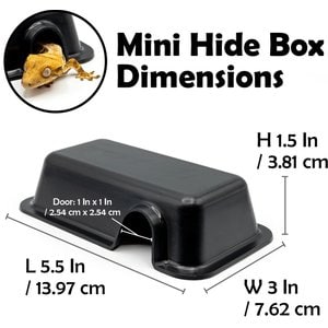 Pangea Reptile Hide Box, Black, Mini