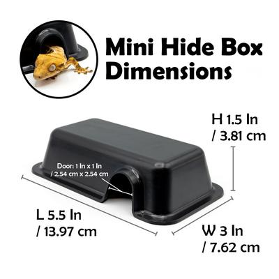 Show full view: Pangea Reptile Hide Box, Black, Mini slide 2 of 3