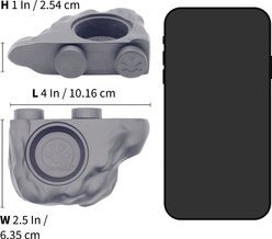 Pangea Magnetic Silicone Gecko Eco Food Ledge, 0.5-oz, Gray slide 2 of 3