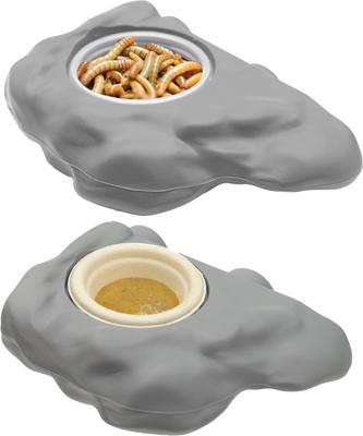 Show full view: Pangea Magnetic Silicone Gecko Eco Food Ledge, 0.5-oz, Gray slide 3 of 3