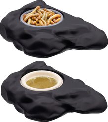 Pangea Magnetic Silicone Gecko Eco Food Ledge, 0.5-oz, Black slide 2 of 3