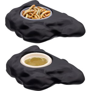 Pangea Magnetic Silicone Gecko Eco Food Ledge, 0.5-oz, Black