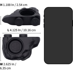 Pangea Magnetic Silicone Gecko Eco Food Ledge, 0.5-oz, Black