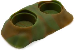 Pangea Ground Silicone Gecko Eco Dish Food Ledge, 0.5-oz, Mossy Pine