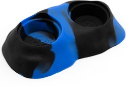 Pangea Ground Silicone Gecko Eco Dish Food Ledge, 0.5-oz, Blue Marble
