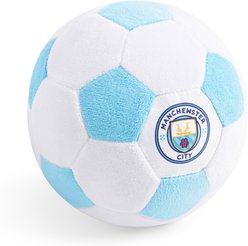 Floofball Manchewster City Plush Soccer Ball Dog Toy, Blue, 5-in slide 2 of 4
