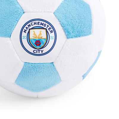 Show full view: Floofball Manchewster City Plush Soccer Ball Dog Toy, Blue, 5-in slide 2 of 4