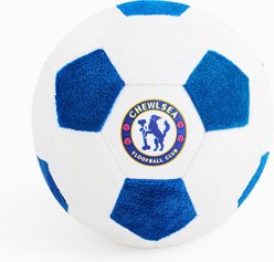 Floofball Chewlsea Plush Soccer Ball Dog Toy, Blue, 5-in