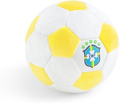 Floofball Barkzil Plush Soccer Ball Dog Toy, Yellow, 5-in slide 2 of 4