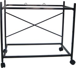YML 4124 Double Flight Metal Bird Cage Stand with Wheels, Black