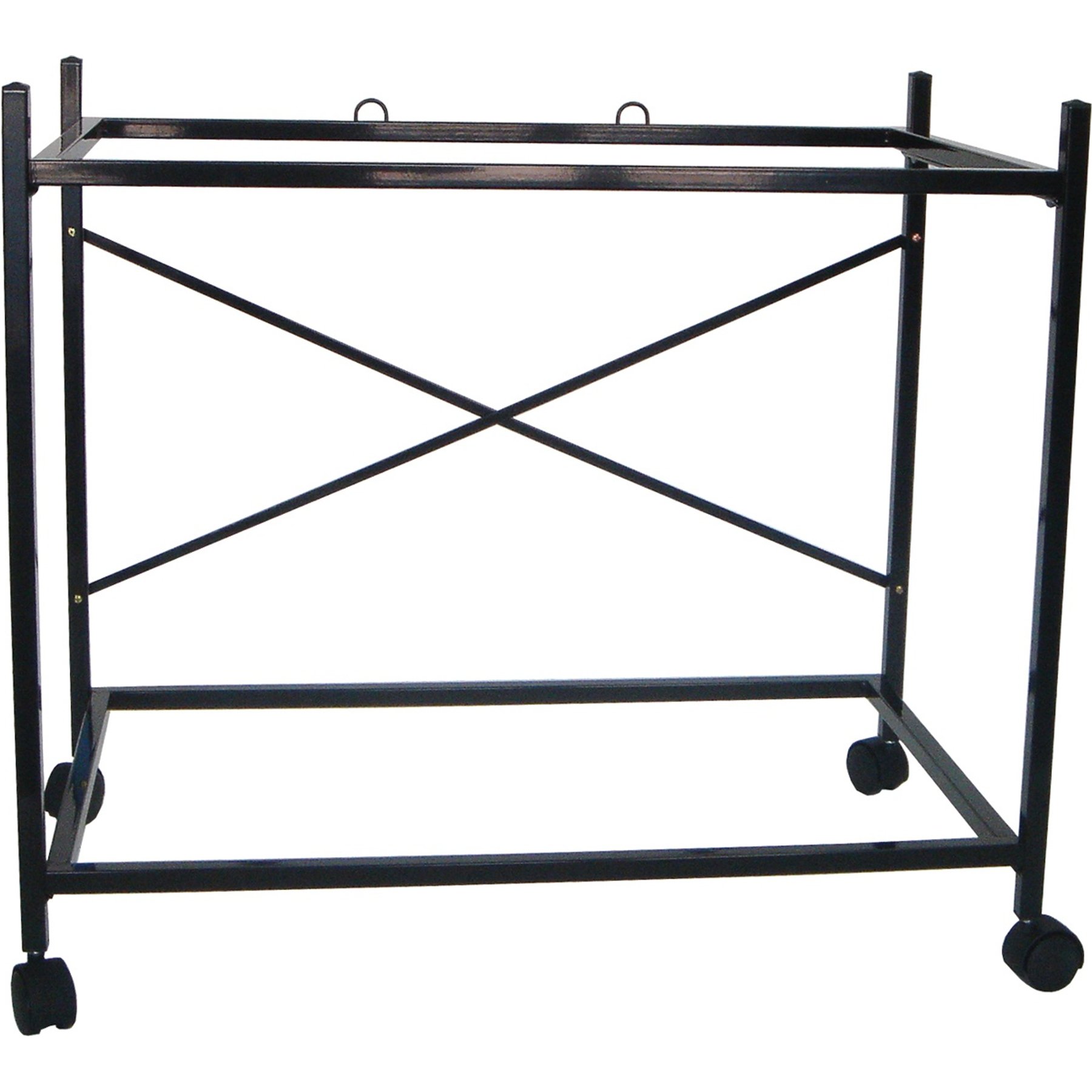 YML 4124 Double Flight Metal Bird Cage Stand with Wheels, Black