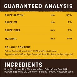 Earth Animal No-Hide Seasonal Rolls Pumpkin Spice Recipe Large Natural Rawhide Alternative Dog Chew slide 2 of 9