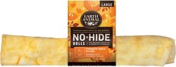 Earth Animal No-Hide Seasonal Rolls Pumpkin Spice Recipe Large Natural Rawhide Alternative Dog Chew