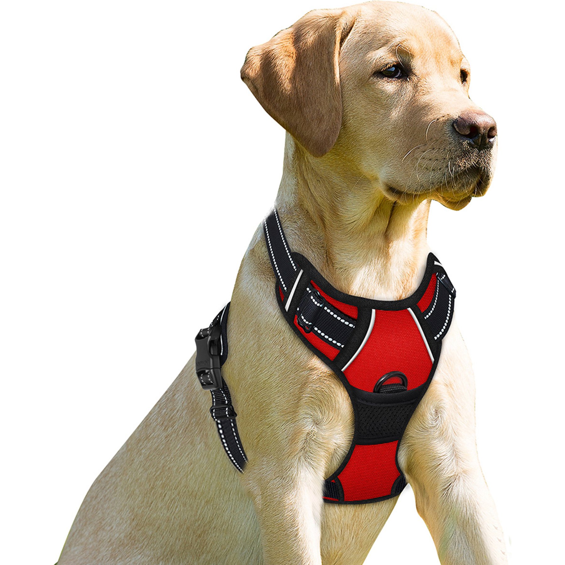 BARKBAY Front Clip Reflective No Pull Dog Harness, Red, X-Small: 15.5 to 19.5-in chest