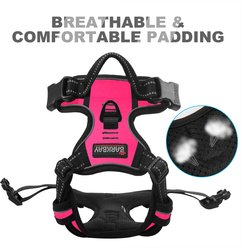 BARKBAY Front Clip Reflective No Pull Dog Harness, Pink, Large: 24.5 to 32.5-in chest slide 2 of 9