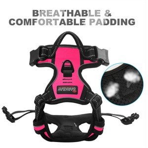 BARKBAY Front Clip Reflective No Pull Dog Harness, Pink, Large: 24.5 to 32.5-in chest