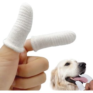 Pet Republique Soft Fabric Finger Toothbrush for Dogs, Cats, & Small Pets, 6 count