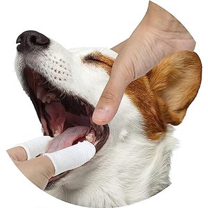Pet Republique Soft Fabric Finger Toothbrush for Dogs, Cats, & Small Pets, 6 count