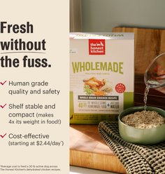 The Honest Kitchen Human Grade Wholemade Whole Grain Chicken & Salmon Dehydrated Puppy Dog Food, 7-lb bag slide 2 of 8