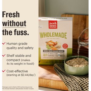The Honest Kitchen Human Grade Wholemade Whole Grain Beef & Salmon Dehydrated Puppy Dog Food, 7-lb bag