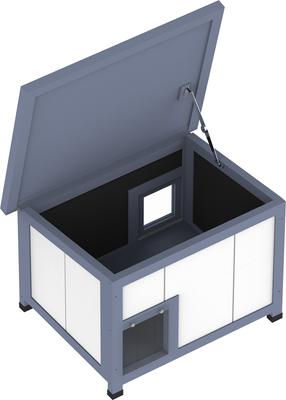 Show full view: Petsfit All-Round Foam Wooden Outdoor Cat House, White slide 4 of 9