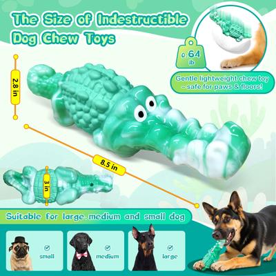 Show full view: FUUFOME Alligator Dog Chew Toy, Green slide 4 of 8