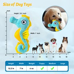 FUUFOME Cartoon Plush Dog Toy, Blue slide 2 of 7